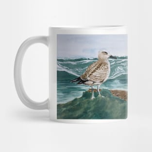 seagull on the shore Mug